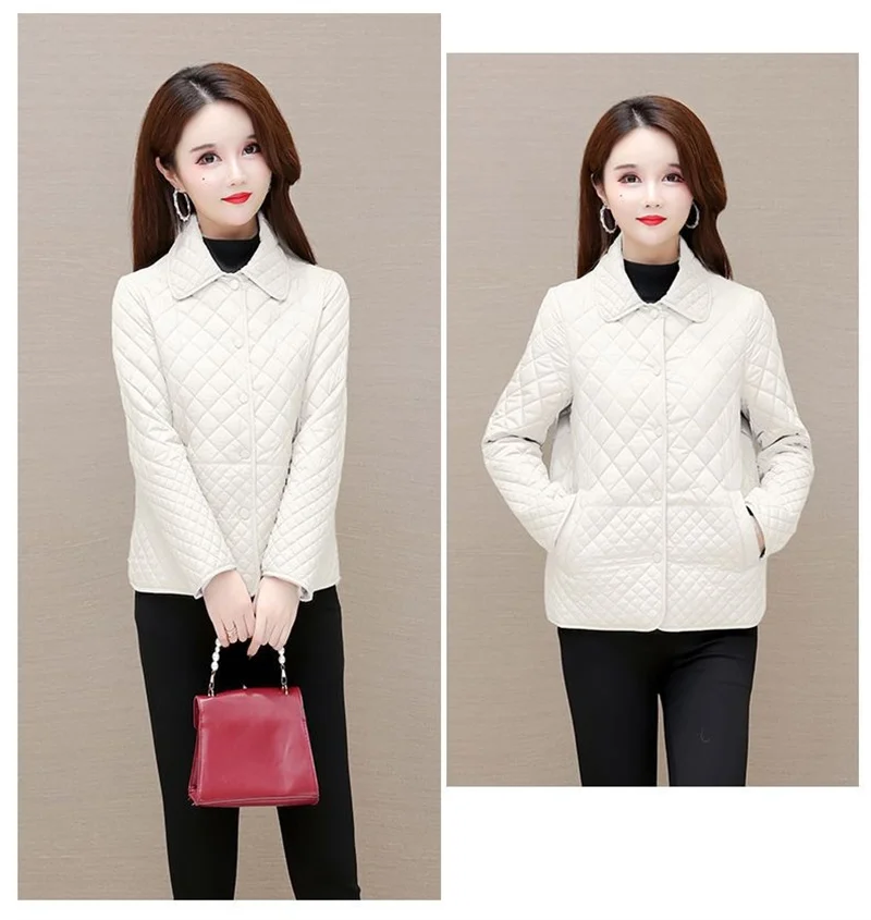 2025 Autumn Winter New Middle-aged Mother's Women Parkas Short Down Cotton Jacket Female Thin Loose Cotton Padded Parka Outwear