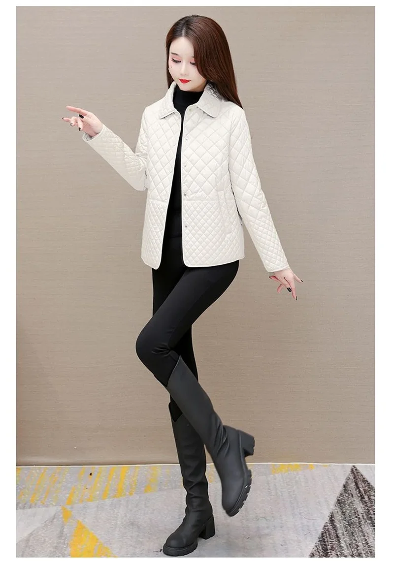 2025 Autumn Winter New Middle-aged Mother's Women Parkas Short Down Cotton Jacket Female Thin Loose Cotton Padded Parka Outwear