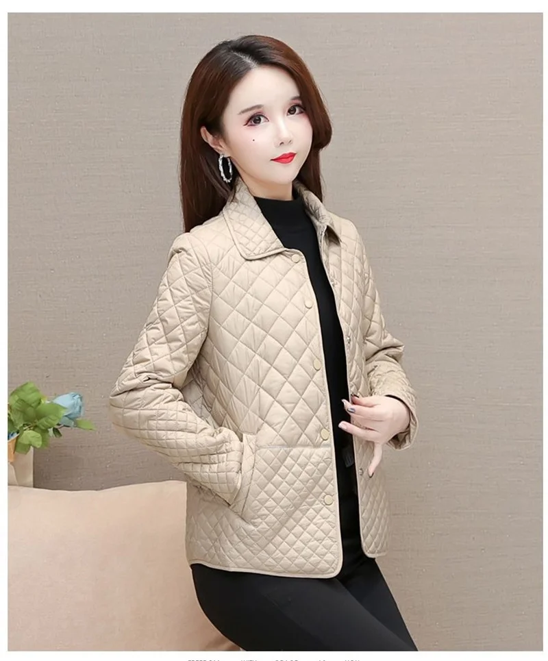 2025 Autumn Winter New Middle-aged Mother's Women Parkas Short Down Cotton Jacket Female Thin Loose Cotton Padded Parka Outwear