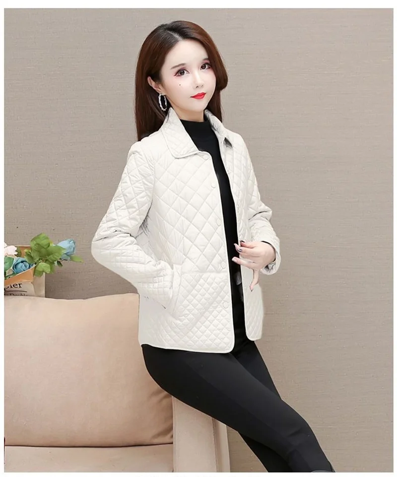 2025 Autumn Winter New Middle-aged Mother's Women Parkas Short Down Cotton Jacket Female Thin Loose Cotton Padded Parka Outwear