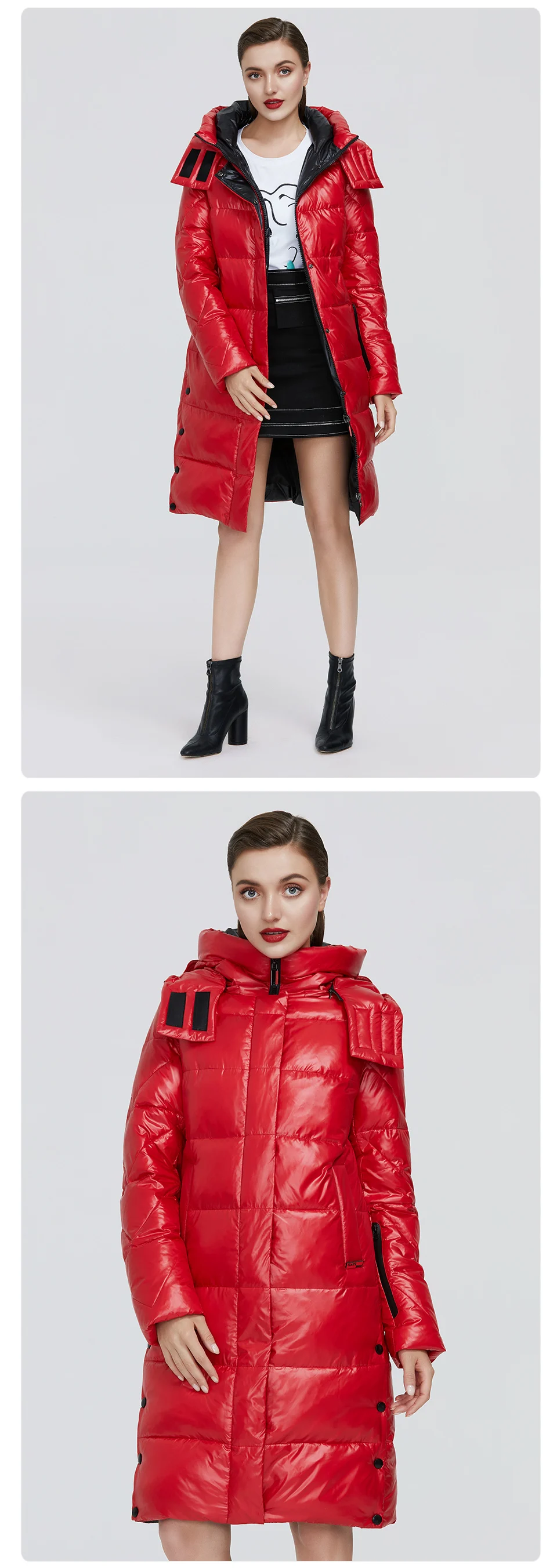 GASMAN 2022 New high quality fashion down parka Women's winter jacket women's coat outwear Female puffer hooded thick jacket 018