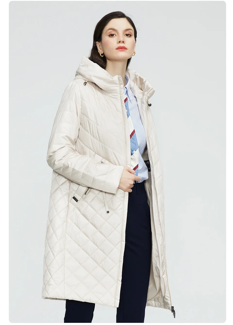 GASMAN New Women coat Trench women's spring jackets 2022 fashion casual long big size parka Female Outerwear ladies jacket 81865