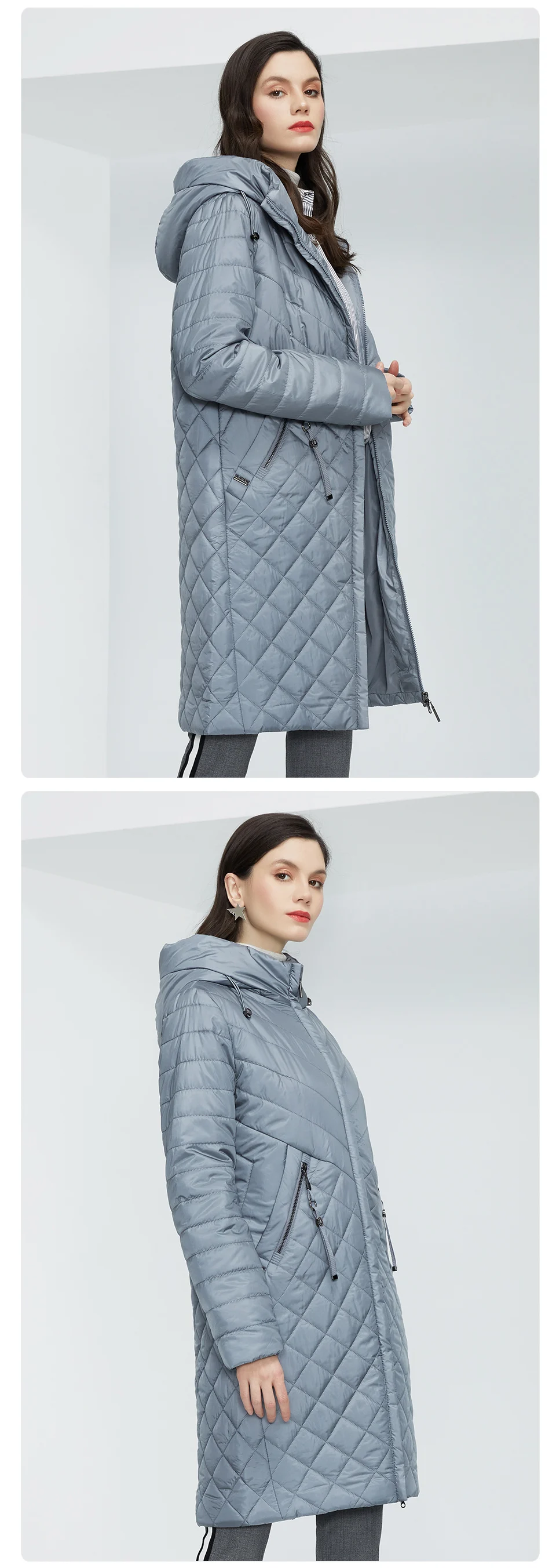 GASMAN New Women coat Trench women's spring jackets 2022 fashion casual long big size parka Female Outerwear ladies jacket 81865
