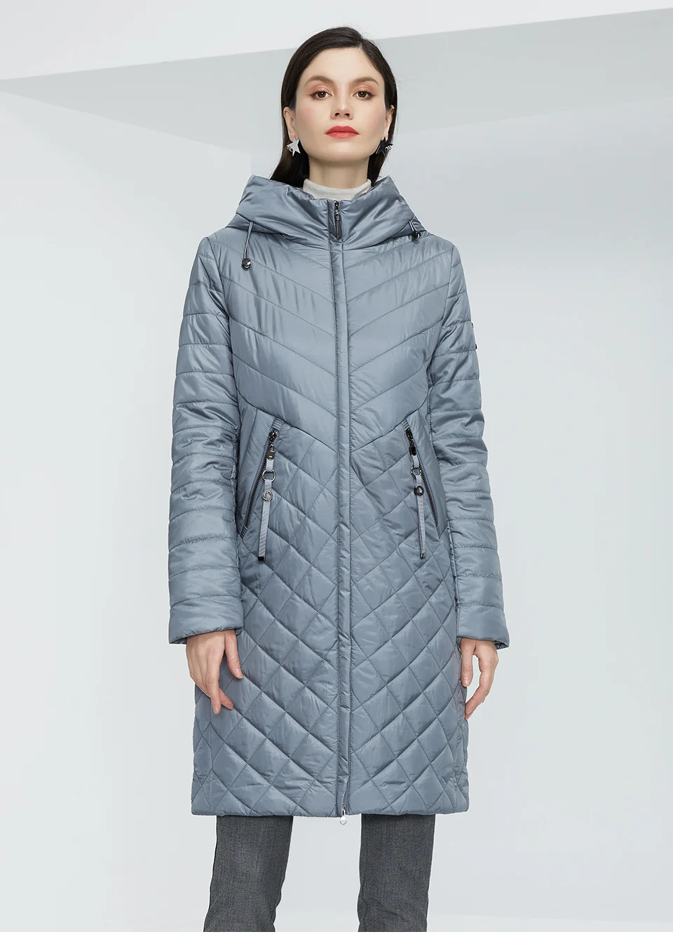 GASMAN New Women coat Trench women's spring jackets 2022 fashion casual long big size parka Female Outerwear ladies jacket 81865