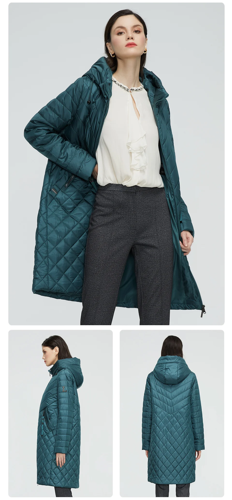 GASMAN New Women coat Trench women's spring jackets 2022 fashion casual long big size parka Female Outerwear ladies jacket 81865