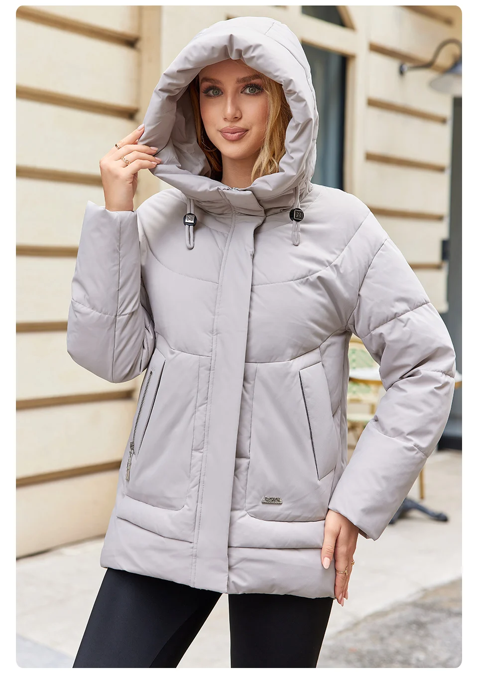 GASMAN 2023 New Coats Women Winter Down Jacket Classic Design Zipper Fleece Pocket Female Elegant Parkas 83284