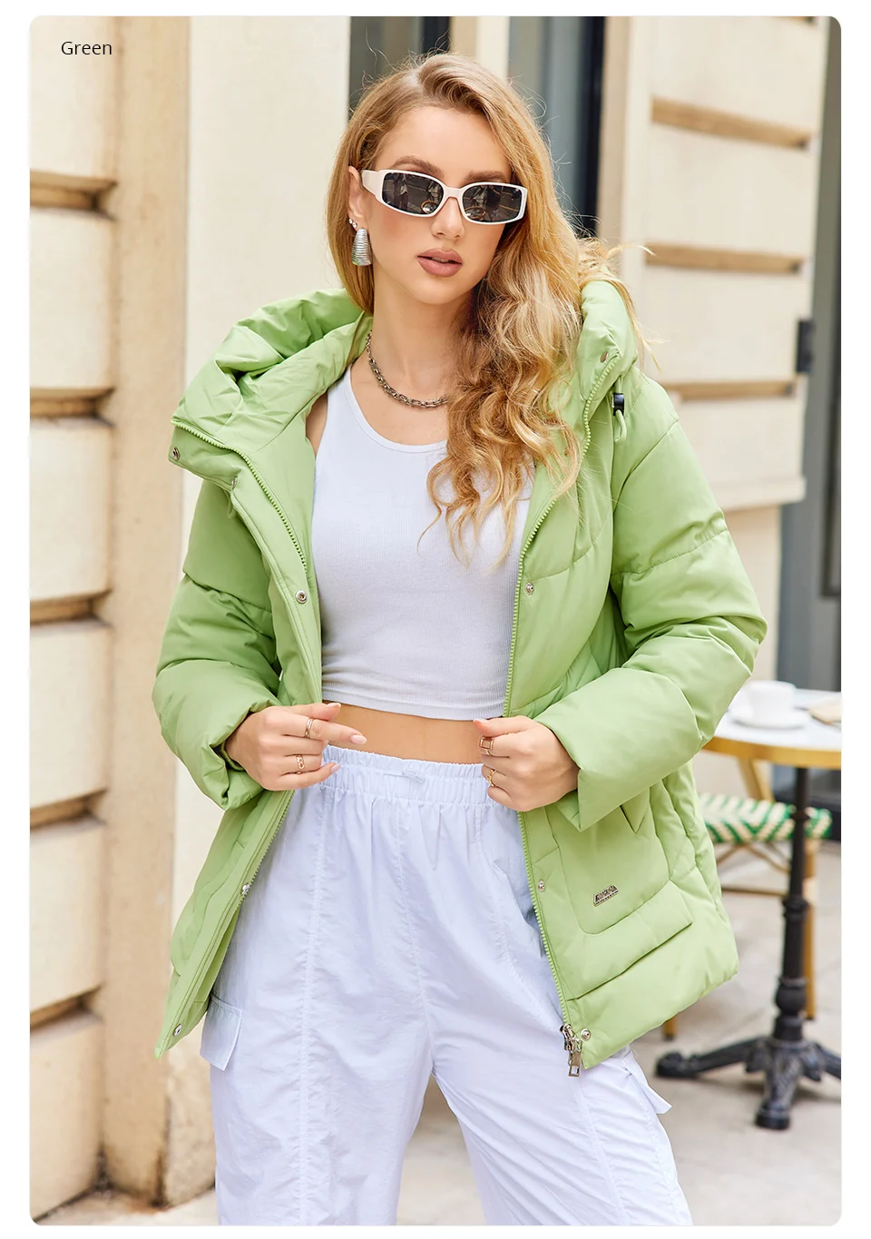GASMAN 2023 New Coats Women Winter Down Jacket Classic Design Zipper Fleece Pocket Female Elegant Parkas 83284