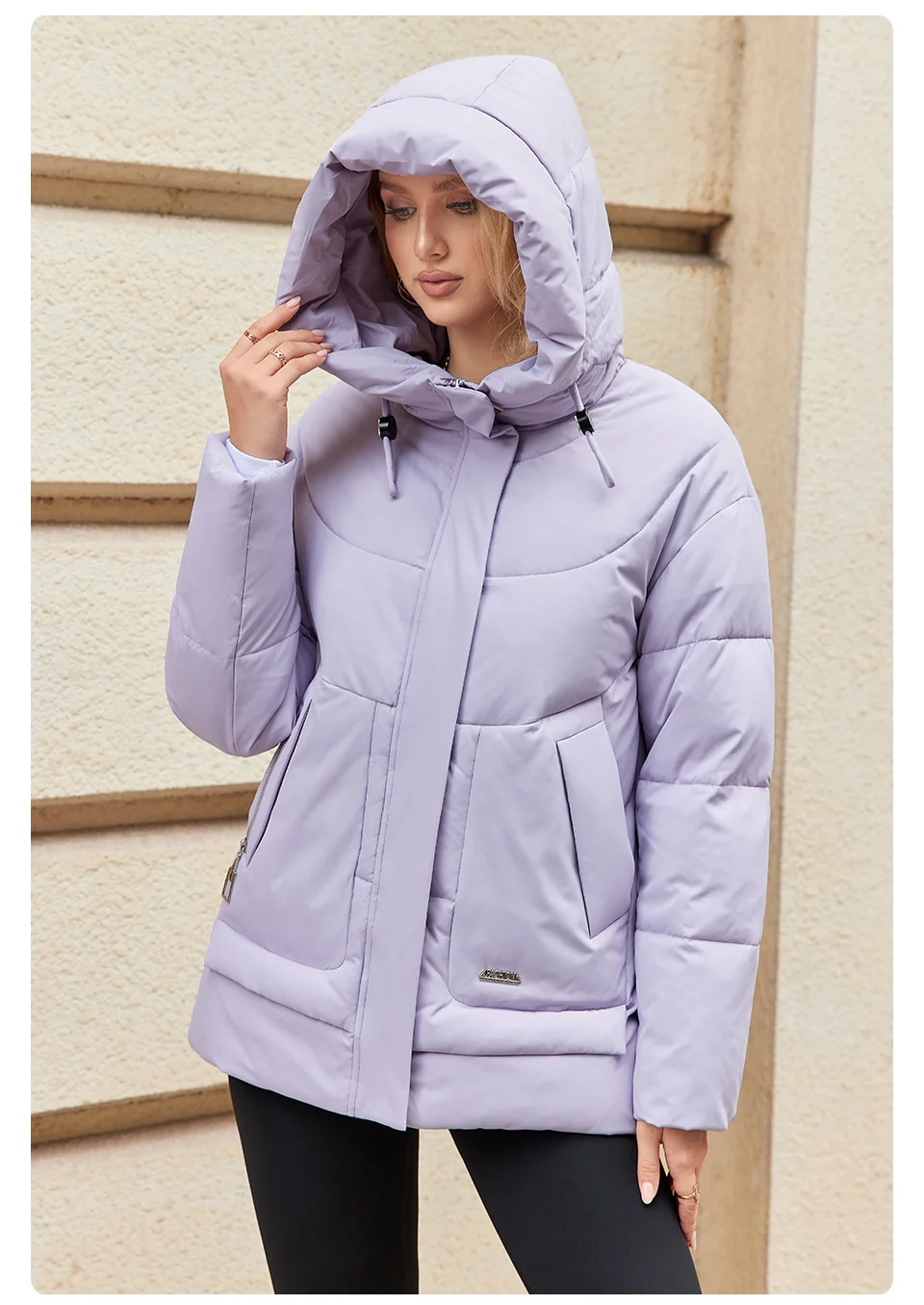 GASMAN 2023 New Coats Women Winter Down Jacket Classic Design Zipper Fleece Pocket Female Elegant Parkas 83284