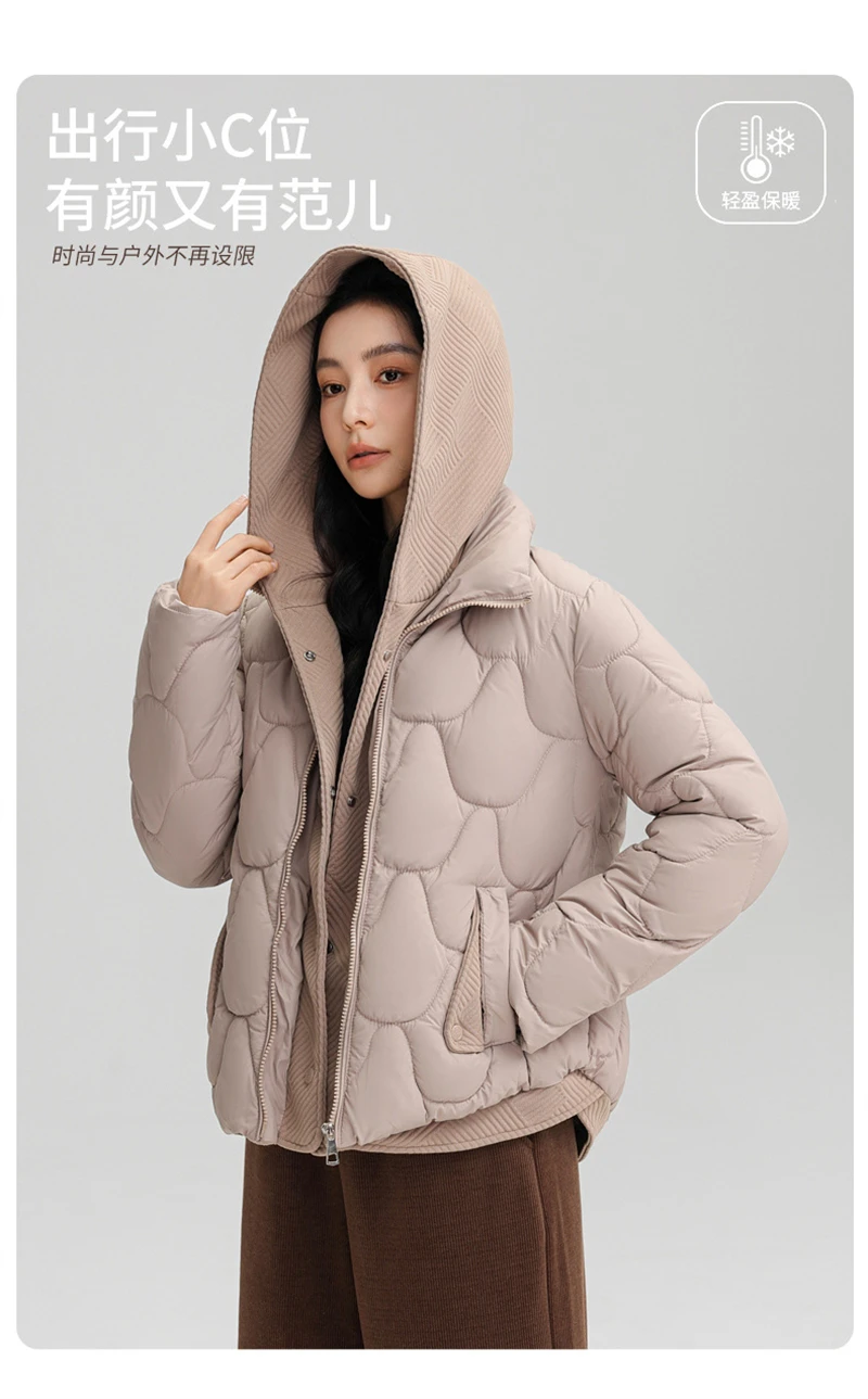 Winter New Fashion Cotton-Padded Jacket Women Small Slim Hooded Solid Parkas Girls Warm Coat Down Sustans Jackets Overcoat