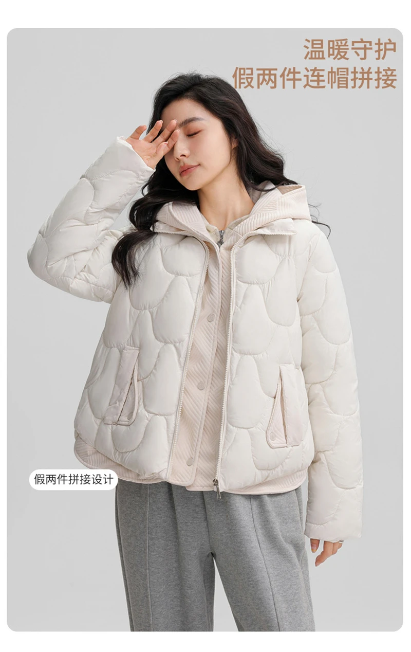 Winter New Fashion Cotton-Padded Jacket Women Small Slim Hooded Solid Parkas Girls Warm Coat Down Sustans Jackets Overcoat