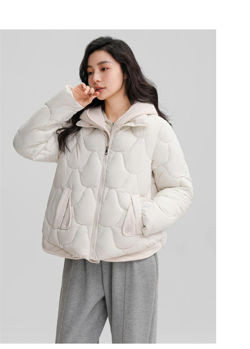 Winter New Fashion Cotton-Padded Jacket Women Small Slim Hooded Solid Parkas Girls Warm Coat Down Sustans Jackets Overcoat