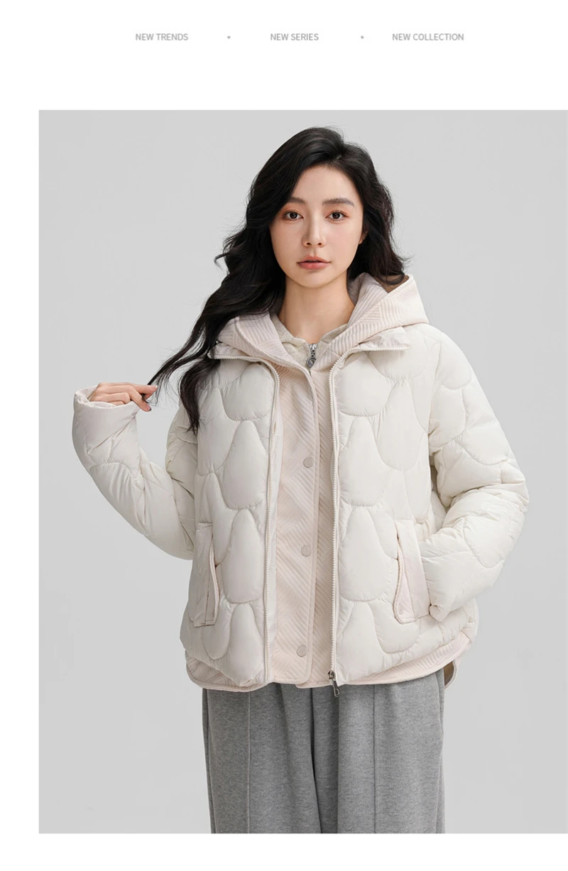 Winter New Fashion Cotton-Padded Jacket Women Small Slim Hooded Solid Parkas Girls Warm Coat Down Sustans Jackets Overcoat