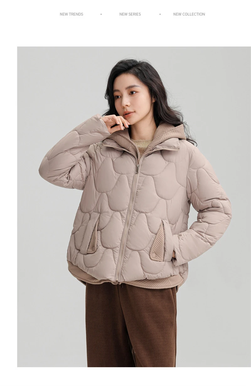 Winter New Fashion Cotton-Padded Jacket Women Small Slim Hooded Solid Parkas Girls Warm Coat Down Sustans Jackets Overcoat