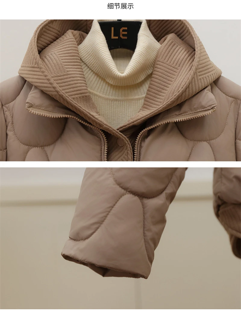 Winter New Fashion Cotton-Padded Jacket Women Small Slim Hooded Solid Parkas Girls Warm Coat Down Sustans Jackets Overcoat
