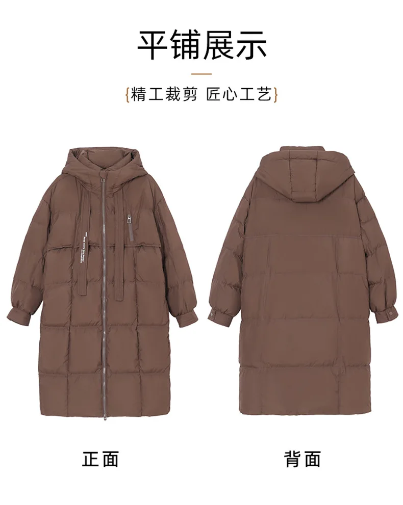 Women Winter Long Cotton Coat 2025 New Warm Thicken Cotton Padded Jacket Korean Loose Hooded Parkas Coat Women Outwear