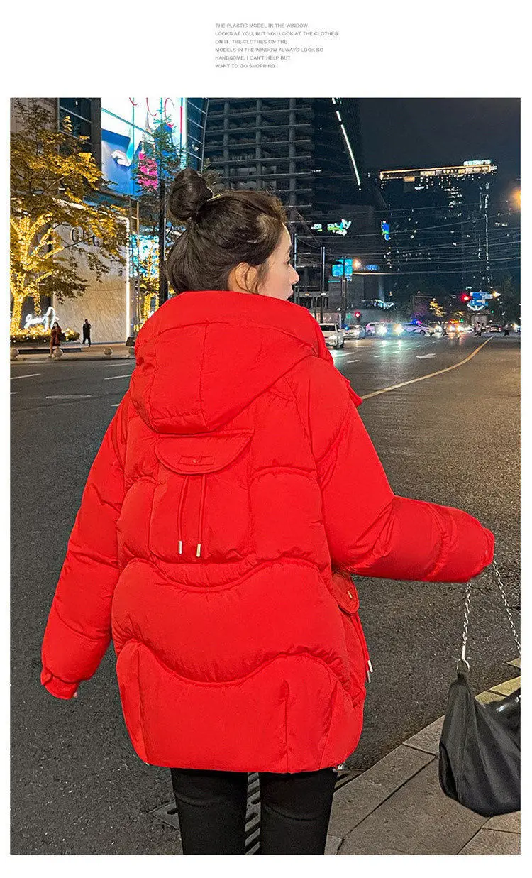 Women Winter Jacket 2025 New Warm Thicken Cotton Coat Korean Loose Cotton Padded Jacket Female Hooded Winter Outwear Casual Coat