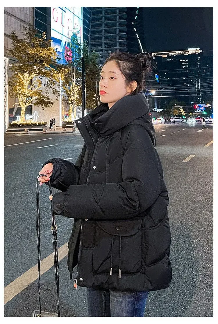 Women Winter Jacket 2025 New Warm Thicken Cotton Coat Korean Loose Cotton Padded Jacket Female Hooded Winter Outwear Casual Coat
