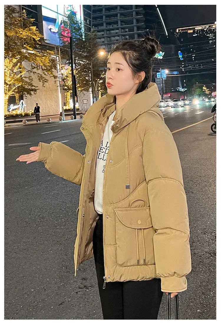Women Winter Jacket 2025 New Warm Thicken Cotton Coat Korean Loose Cotton Padded Jacket Female Hooded Winter Outwear Casual Coat