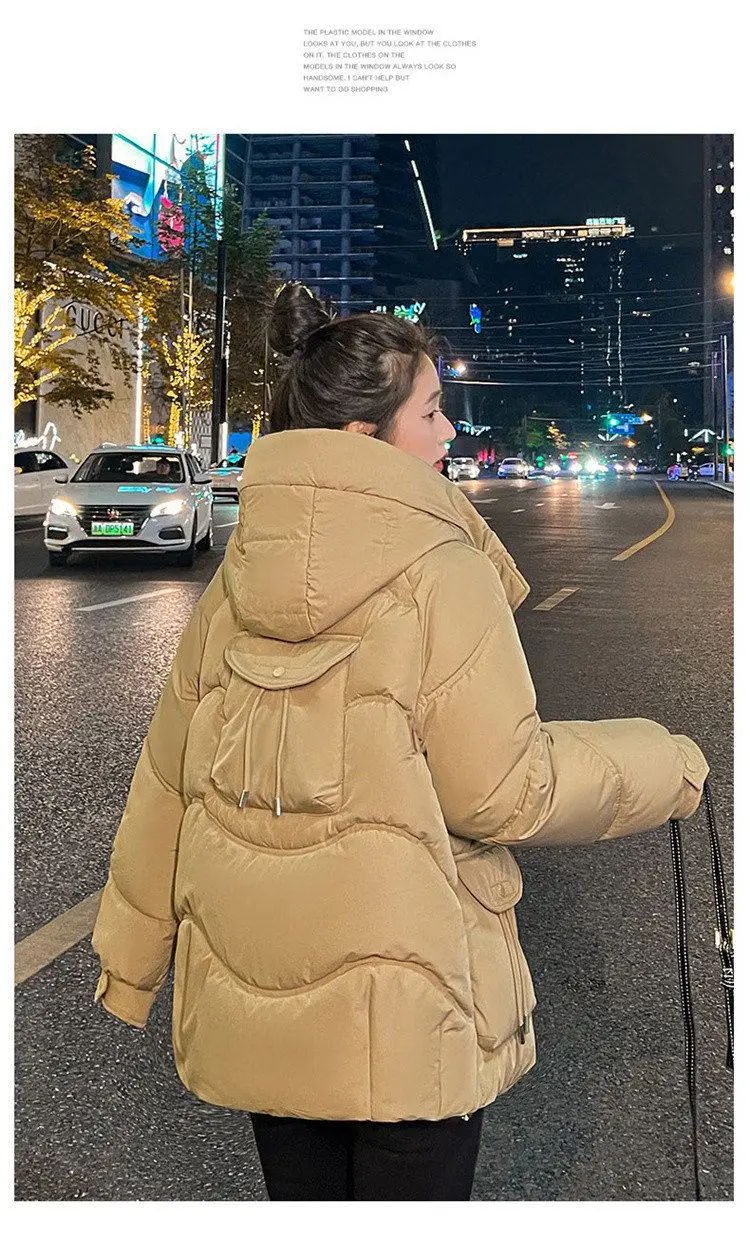 Women Winter Jacket 2025 New Warm Thicken Cotton Coat Korean Loose Cotton Padded Jacket Female Hooded Winter Outwear Casual Coat
