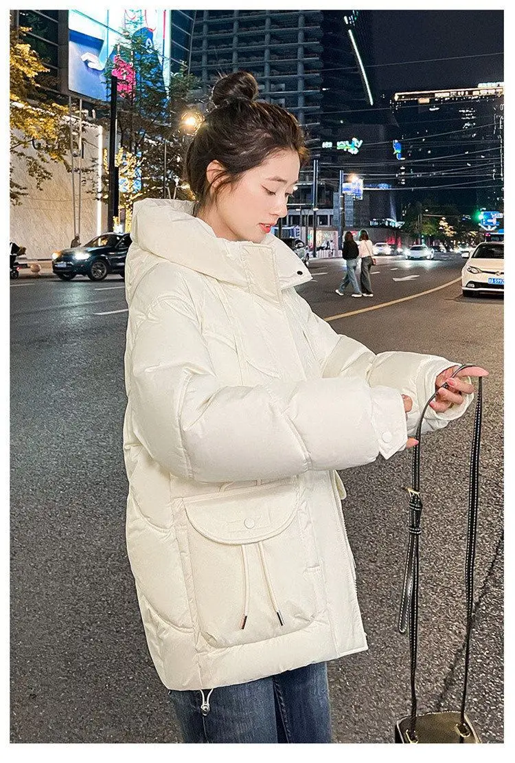 Women Winter Jacket 2025 New Warm Thicken Cotton Coat Korean Loose Cotton Padded Jacket Female Hooded Winter Outwear Casual Coat