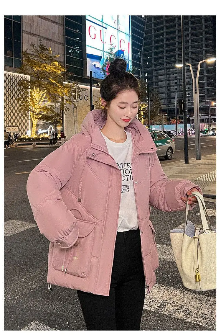 Women Winter Jacket 2025 New Warm Thicken Cotton Coat Korean Loose Cotton Padded Jacket Female Hooded Winter Outwear Casual Coat