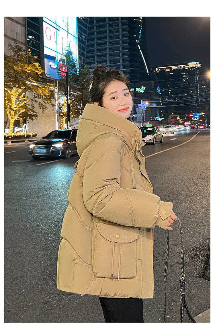 Women Winter Jacket 2025 New Warm Thicken Cotton Coat Korean Loose Cotton Padded Jacket Female Hooded Winter Outwear Casual Coat