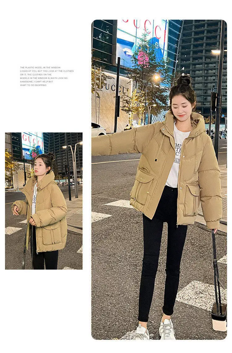 Women Winter Jacket 2025 New Warm Thicken Cotton Coat Korean Loose Cotton Padded Jacket Female Hooded Winter Outwear Casual Coat
