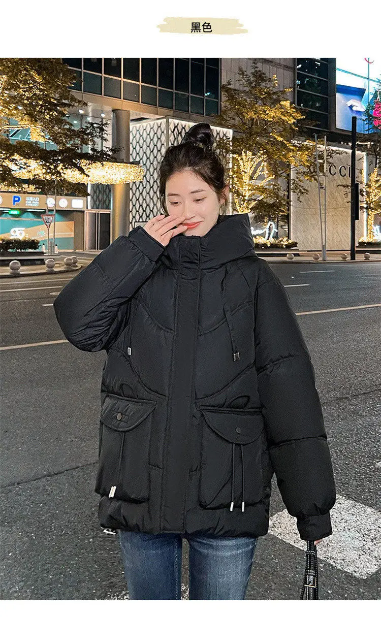 Women Winter Jacket 2025 New Warm Thicken Cotton Coat Korean Loose Cotton Padded Jacket Female Hooded Winter Outwear Casual Coat