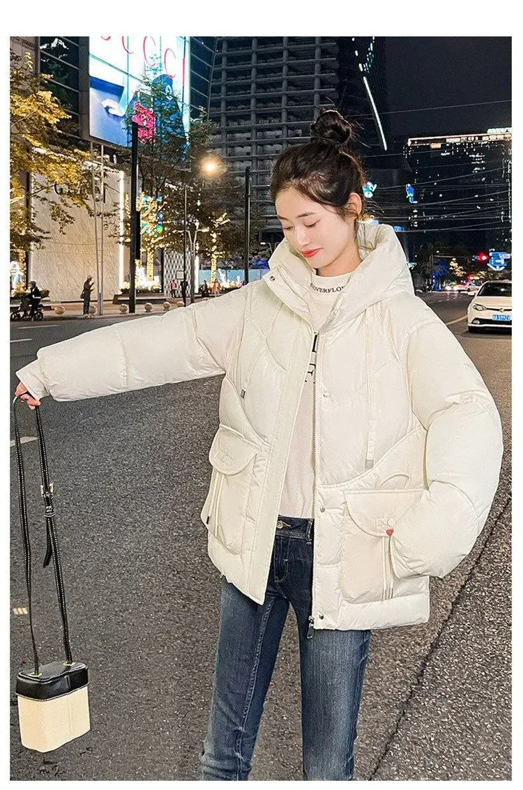 Women Winter Jacket 2025 New Warm Thicken Cotton Coat Korean Loose Cotton Padded Jacket Female Hooded Winter Outwear Casual Coat