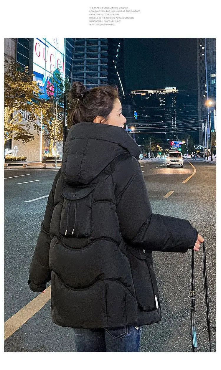 Women Winter Jacket 2025 New Warm Thicken Cotton Coat Korean Loose Cotton Padded Jacket Female Hooded Winter Outwear Casual Coat