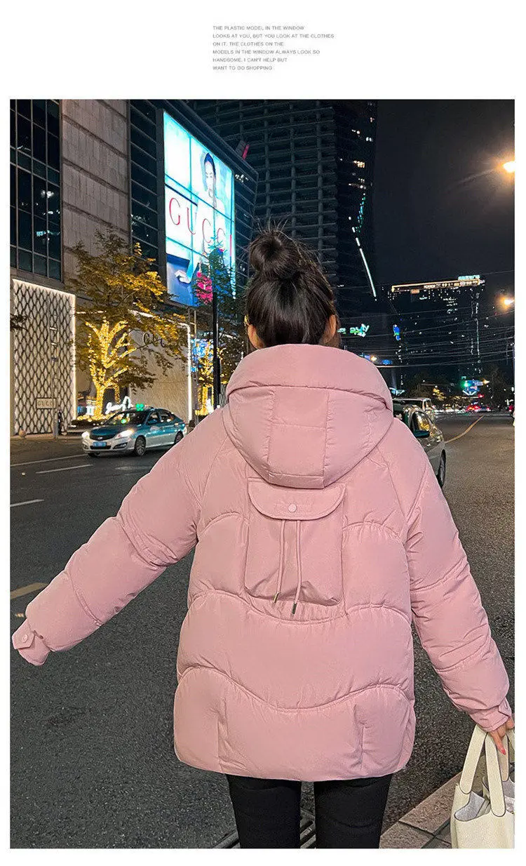 Women Winter Jacket 2025 New Warm Thicken Cotton Coat Korean Loose Cotton Padded Jacket Female Hooded Winter Outwear Casual Coat