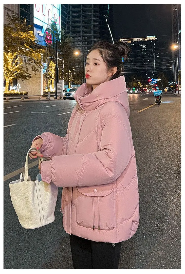 Women Winter Jacket 2025 New Warm Thicken Cotton Coat Korean Loose Cotton Padded Jacket Female Hooded Winter Outwear Casual Coat