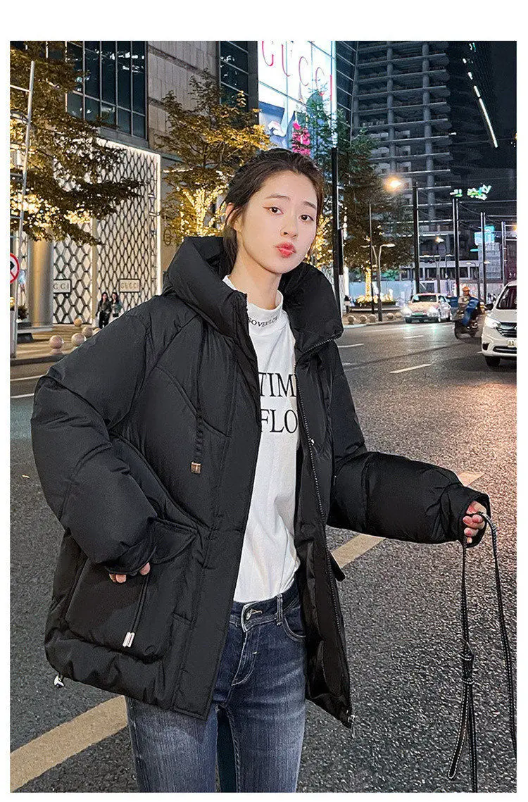 Women Winter Jacket 2025 New Warm Thicken Cotton Coat Korean Loose Cotton Padded Jacket Female Hooded Winter Outwear Casual Coat