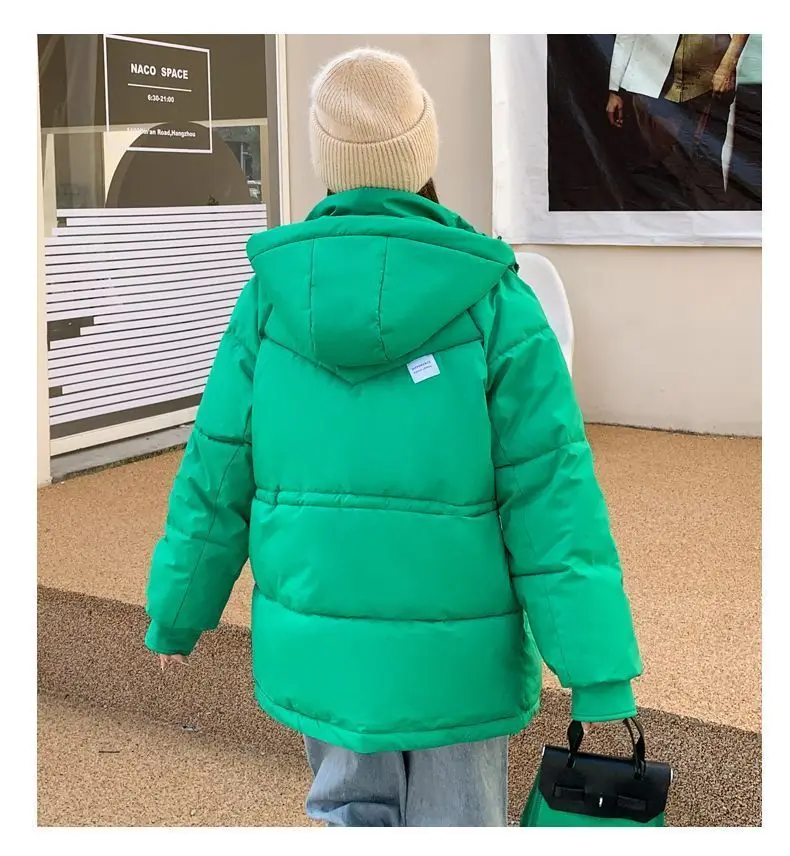 2025 New Winter Hooded Parka Women's Down Cotton Jacket Puffer Coat Overcoat Thick Warm Cotton Padded Jacket Snow Wear Outwear