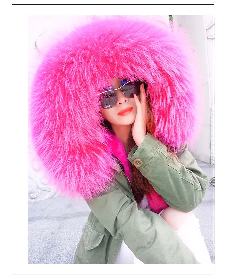 MAOMAOKONG 2026 Real Fur Coat New Fashion Fox Fur Collar Winter Women's Clothing Removable Lining Thickened Jacket Short Parka