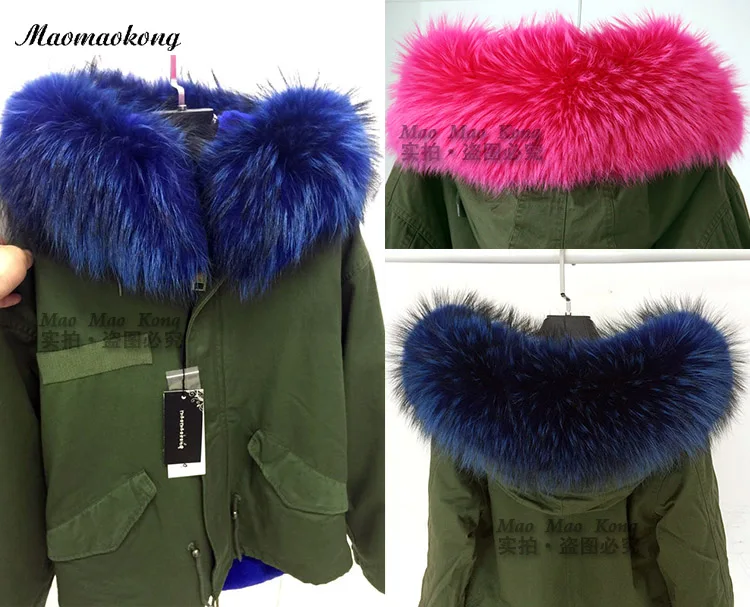 MAOMAOKONG 2026 Real Fur Coat New Fashion Fox Fur Collar Winter Women's Clothing Removable Lining Thickened Jacket Short Parka