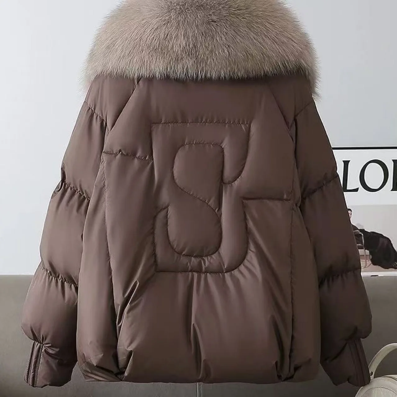 Fashion Winter Jacket Women Parkas 2025 New Korean Big Fur Collar Thick Down Cotton Jacket Female Short Coat Warm Outerwear Tops