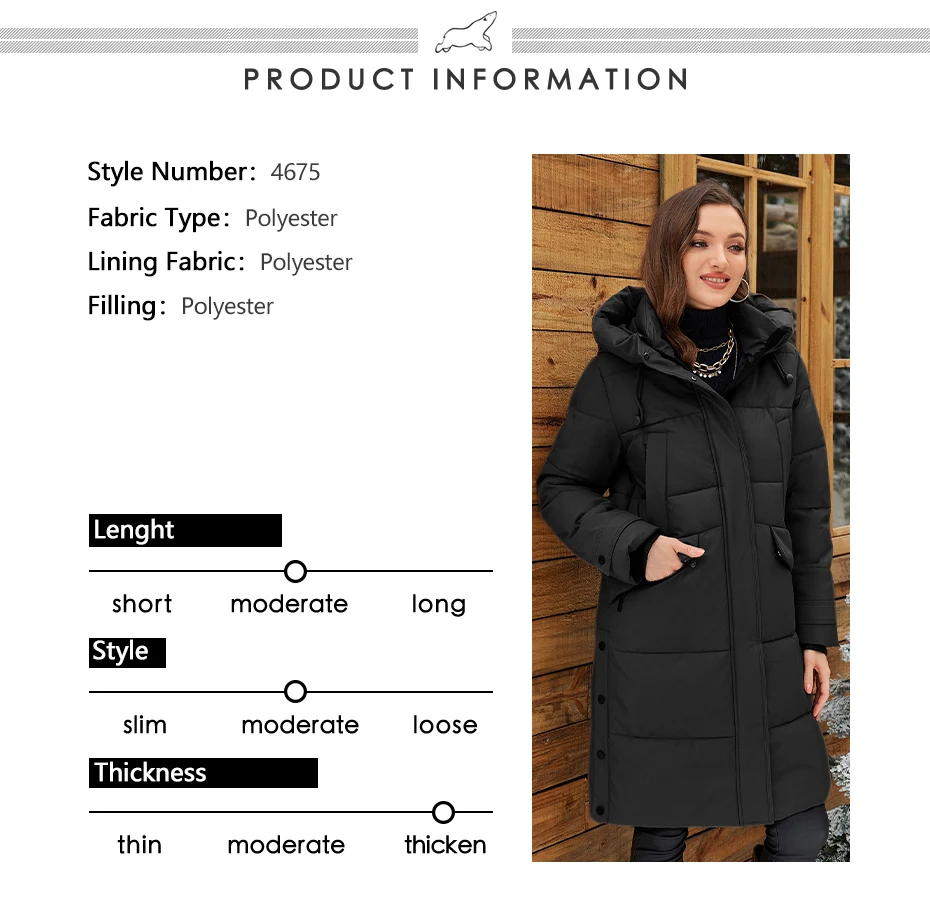 ICEbear 2024 Women's Jacket Long Fashion Women's Winter Down Coat Zip Pocket With Belt Parka High quality coat GWD4675P