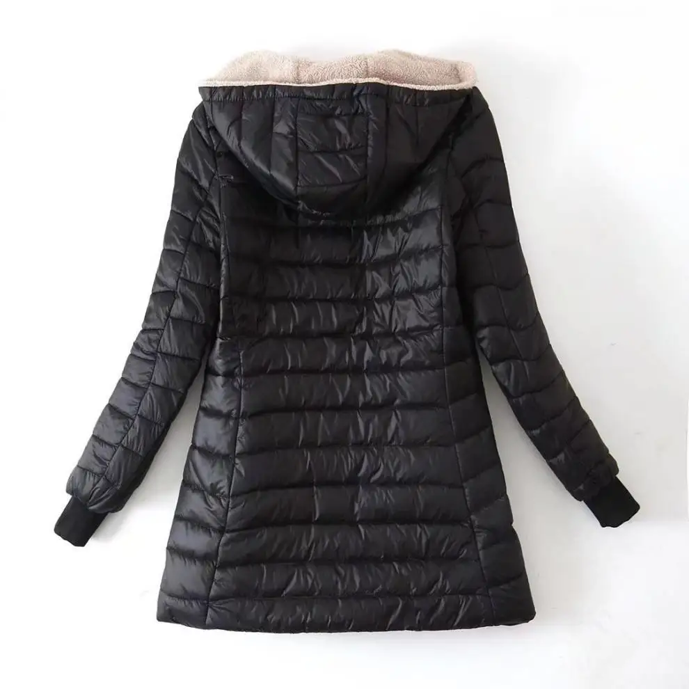Zipper Cardigan Solid Spliced Women Clothing Parkas Hooded Long Sleeve Outerwear Loose Fit Casual Pockets 2024 Autumn Parka