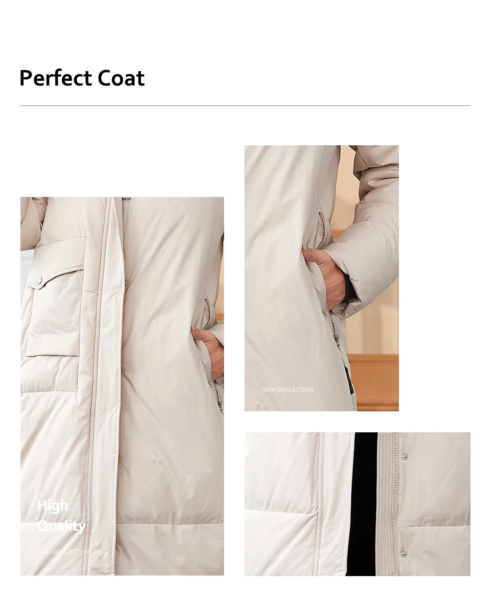 HaiLuoZi 2023 Women Winter Coat Long Thick Parkas Zip Up Warm Female Outwear Slant Pocket Drawstring Hem Women's Jackets 1107