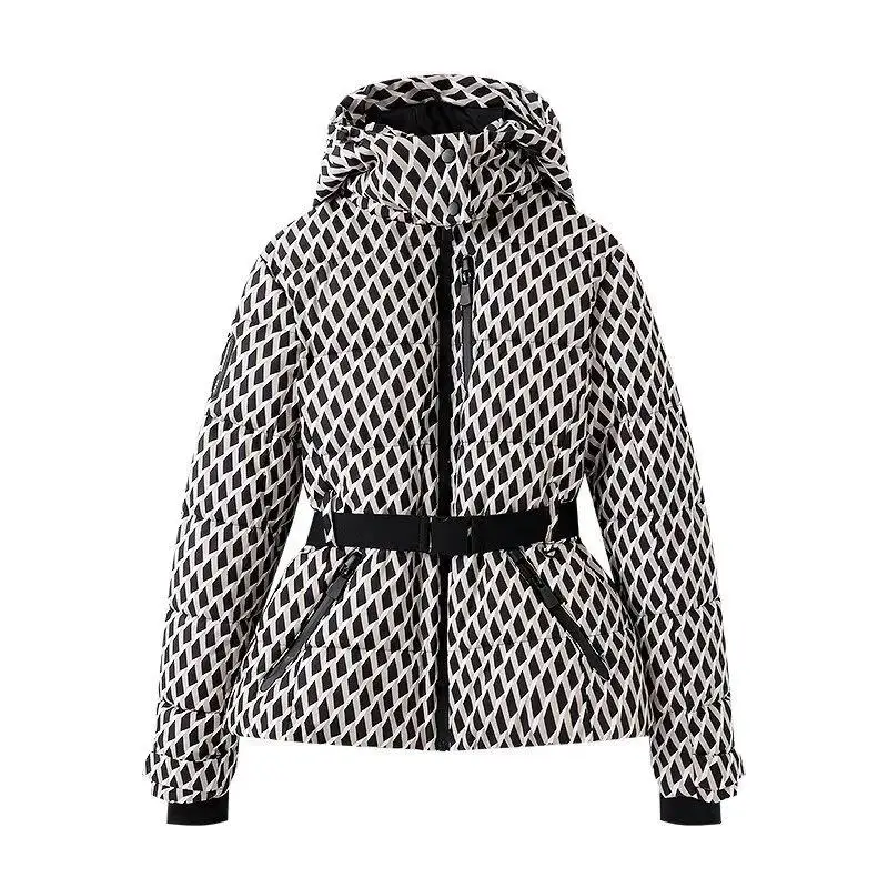 Fashion Simple and Versatile Waist Hooded Cotton Jacket Winter New Women's Cotton Padded Parka Women Stylish