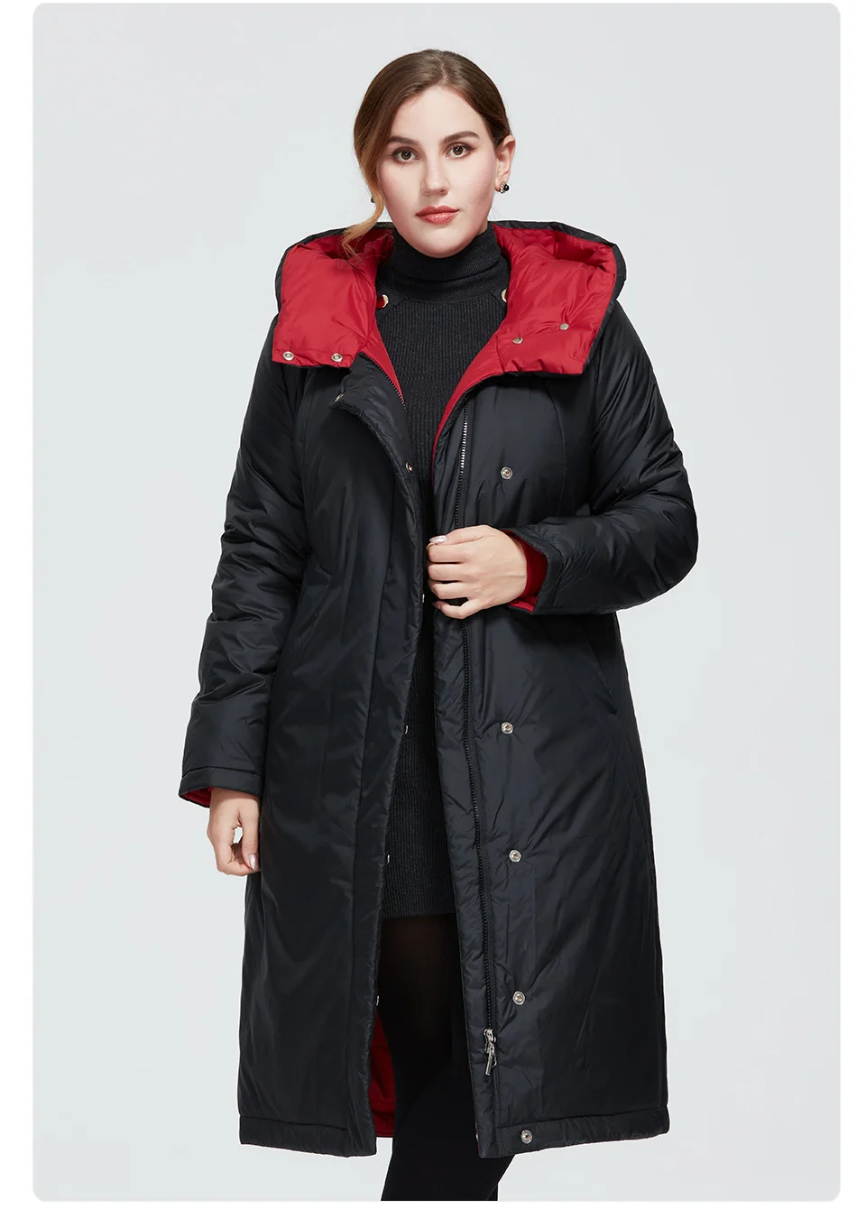 Astrid 2022 New Winter Women's coat women long warm parka fashion thick Jacket hooded camel fur large sizes female clothing 6703