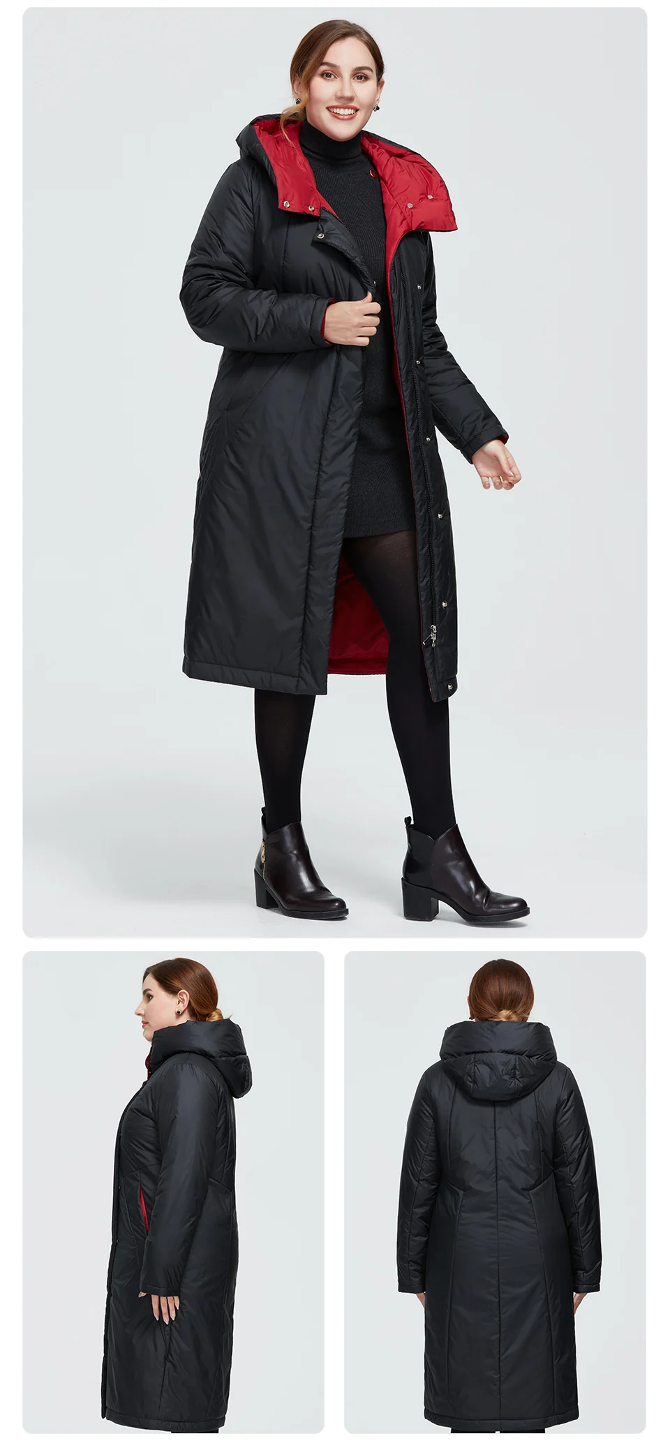 Astrid 2022 New Winter Women's coat women long warm parka fashion thick Jacket hooded camel fur large sizes female clothing 6703