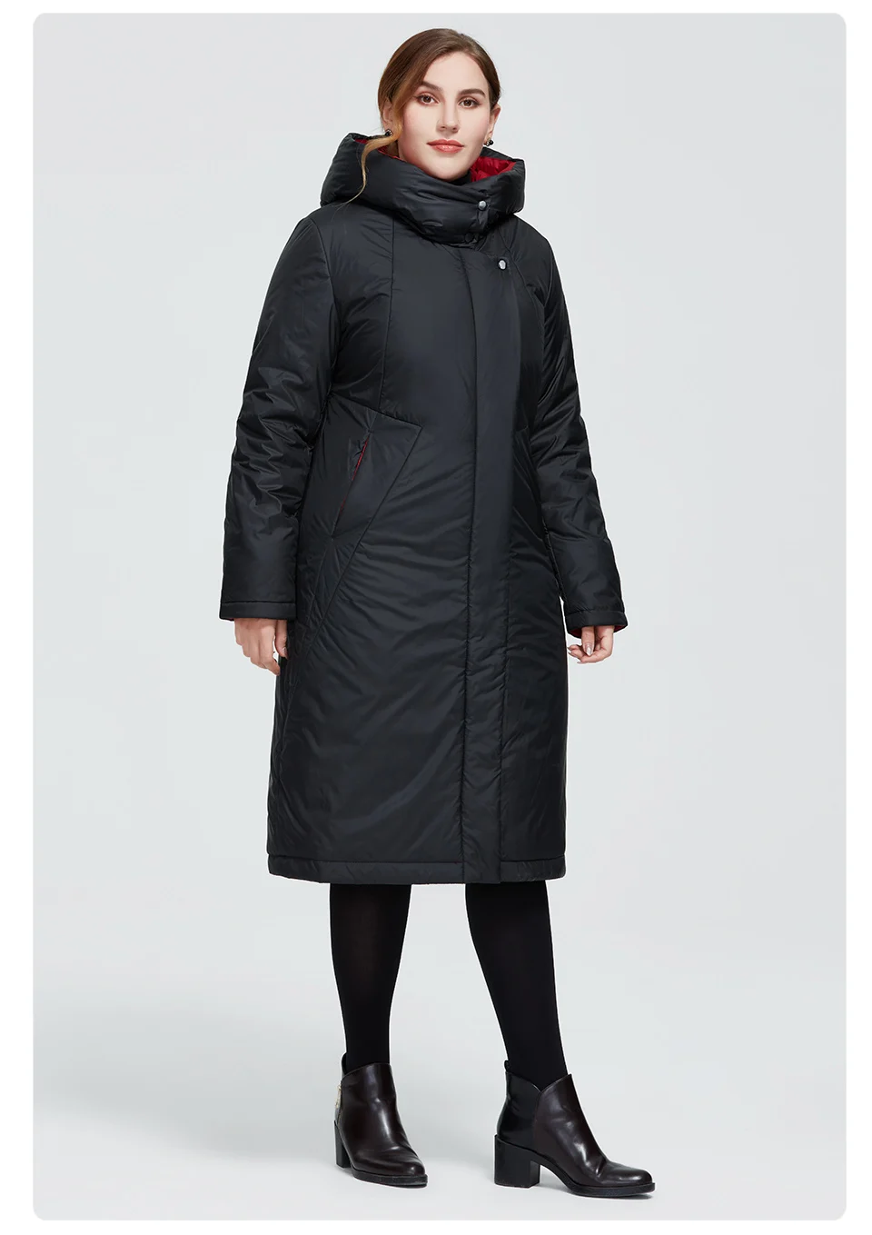 Astrid 2022 New Winter Women's coat women long warm parka fashion thick Jacket hooded camel fur large sizes female clothing 6703