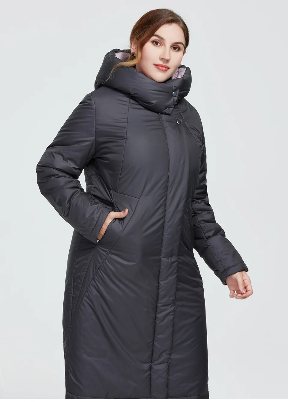 Astrid 2022 New Winter Women's coat women long warm parka fashion thick Jacket hooded camel fur large sizes female clothing 6703