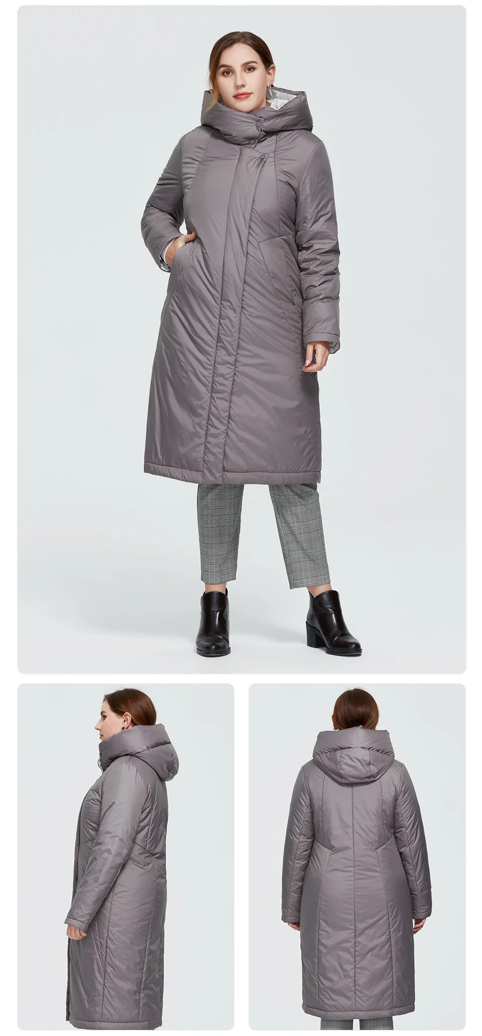 Astrid 2022 New Winter Women's coat women long warm parka fashion thick Jacket hooded camel fur large sizes female clothing 6703
