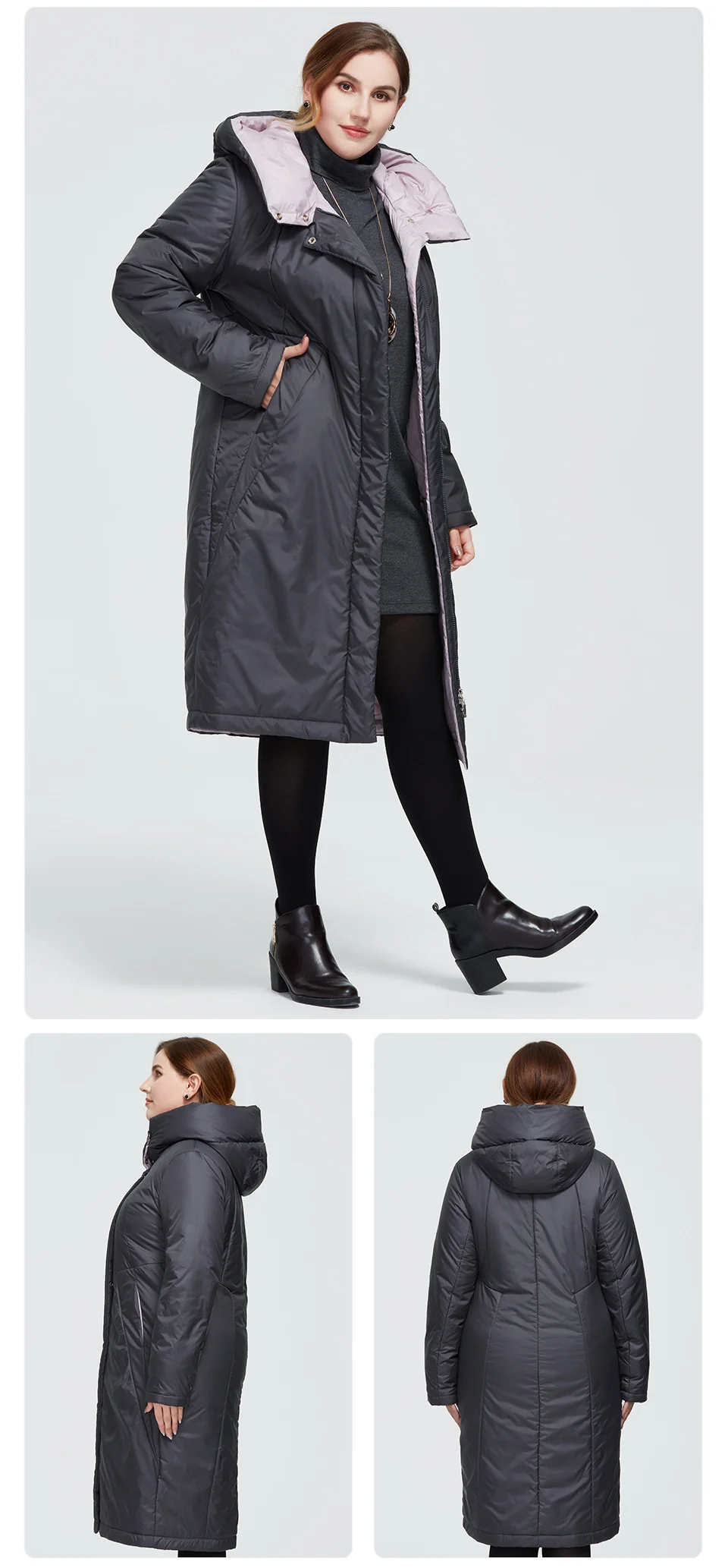 Astrid 2022 New Winter Women's coat women long warm parka fashion thick Jacket hooded camel fur large sizes female clothing 6703