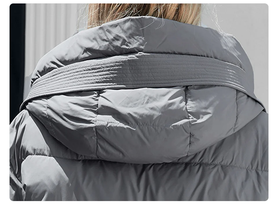 GASMAN 2024 Women down Jacket Long Classic zipper design Big Pocket Stand Collar Hooded Slim coat Women Parkas 88611