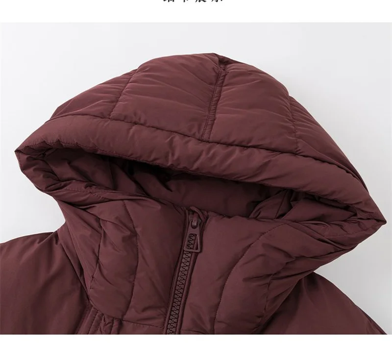 Korean Hooded Thicken Down Cotton Jacket Women Loose Mid-Length Bread Coat Winter New Over-Knee Warm Snow Outerwear