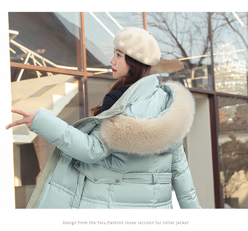 Women Long Coats Parkas Hooded Fur Collar Jackets Thick Warm Y2k Streetwear Elegant Jacket Work Coat High Waist Autumn Winter